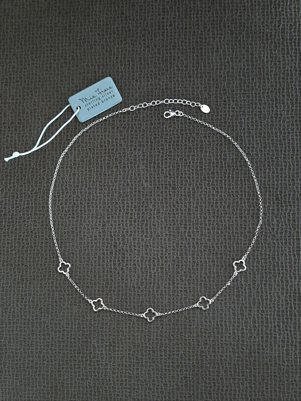 Mia Fiore Stationary Silver🤍 Open Clovers🍀 Necklace - NWT